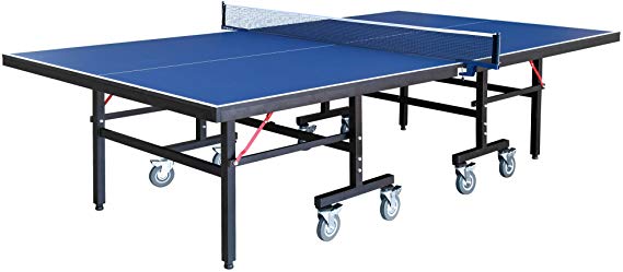 Hathaway Back Stop 9-Foot Table Tennis for Family Game Rooms with Foldable Halves for Individual Play includes Net, Paddles, Balls