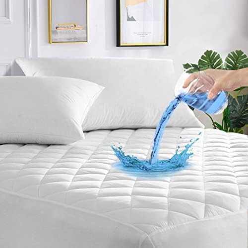Casabella Quilted Waterproof Mattress Protector Small Double- Hotel Quality Extra Deep Quilted 4ft Double Waterproof Mattress Protector, Absorbent, Breathable Fully Fitted-4FT Double122X190CM