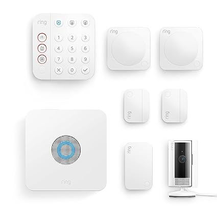 Ring Alarm 7 Piece Kit (2nd Generation)   All-new Ring Indoor Cam (2nd Gen) by Amazon – home security system with optional Assisted Monitoring - No long-term commitments - Works with Alexa