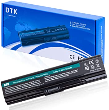 DTK Laptop Battery for Toshiba Pa3534u-1brs Pa3533u-1brs Pa3535-1bas Equium Series Satellite A200 A205 A210 A215 A300 L203 L350 L550 M206 Satellite Pro P300 Notebook Battery 10.8v 4400mah