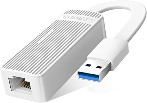 ORICO Gigabit Ethernet Adapter,USB 3.0 to Network RJ45 LAN 10/100/1000 Mbps Wired Adapter Converter Compatible for Windows XP、Vista,7/8/8.1/10,Mac OS and Linux and More -White(UTK)