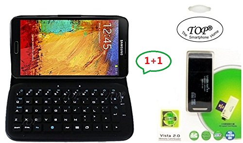 TOP for Samsung Galaxy Note 3, Note III Shock Proof PU Leather Case with Bluetooth V3.0 Chipset Wireless Keyboard, More fast and stable connecting, Samsung Galaxy Note III/3 Case, Galaxy Note 3/III Detachable/Removeable Keyboard Case