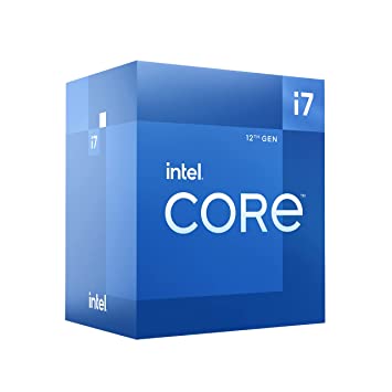 Intel Core i7 12700 12th Gen Generation Desktop PC Processor CPU APU with 25MB Cache and up to 4.90 GHz Clock Speed 3 Years Warranty with Fan LGA 1700 4K (Graphic Card Not Required)