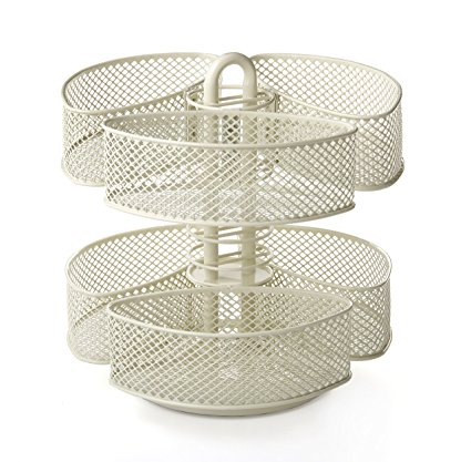 NIFTY Cosmetic Organizing Carousel with Removable Baskets - Cream