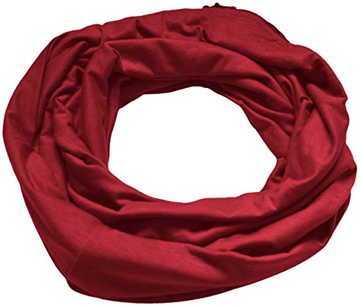 Womens Pocket Infinity Circle Loop Scarf with Zipper