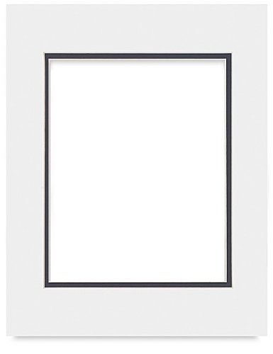 Poster Palooza White on Black Double Photo Mat 16x20 for 11x17 Photos - Fits 16x20 Frame