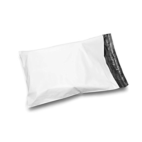 Shop4Mailers 10 x 13 Glossy White Poly Bag Mailer Envelopes 1.7 Mil (100)