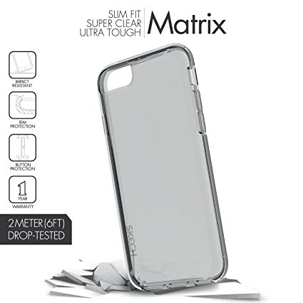 Skech Matrix ShockProof Protective Transparent Case Cover for iPhone 7 (6/6s compatible) -Black/Jet Black