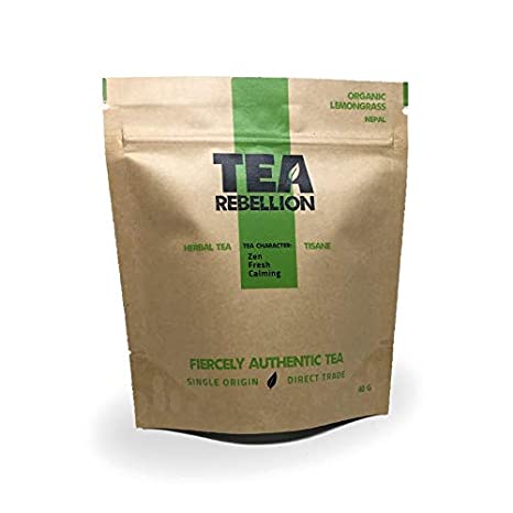 Tea Rebellion | Organic Lemongrass | Loose Leaf | Zen | Fresh | Calming | Kachanjangha | Authentic | Direct Trade | Zero Caffeine