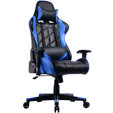 Gaming Chair with Reclining Backrest, Racing Style High Back Office Chair - Chaise Gamer