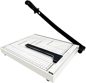 12" Guillotine Paper Cutter,Paper Cutter for Cardstock Heavy Duty 12 inch,Cut Cleanly and Quickly,12" Cut Length,10 Sheet Capacity.Paper Trimmer for Classroom,Cardstock, Art Projects,and Office Use.A4