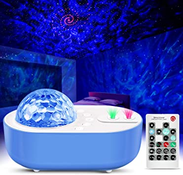 Star Projector Night Light Sky Galaxy Projector Ocean Wave Starry Night Light Projector with Bluetooth Music Speaker & Remote Control for Bedroom, Home Theatre, Game Rooms, Kids
