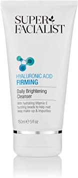 Super Facialist Hyaluronic Acid Firming Daily Brightening Face Cleanser. Anti-Wrinkle   Anti-Ageing Cleansing Wash Increases Skins Firmness & Elasticity 150 ml