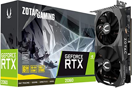 ZOTAC Gaming GeForce RTX 2060 6GB GDDR6 192-bit Gaming Graphics Card, Super Compact, ZT-T20600K-10M