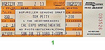 Tom Petty & the Heartbreakers 1980s Ticket