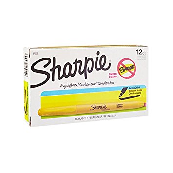 Sharpie Accent Pocket Style Highlighters, Chisel Tip,Yellow, 36-Count