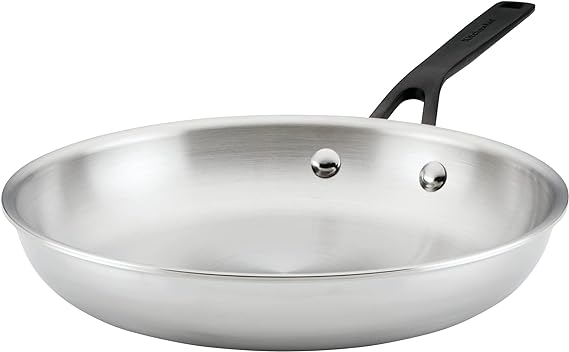 KitchenAid 5-Ply Clad Polished Stainless Steel Frying Pan/Skillet, 10 Inch