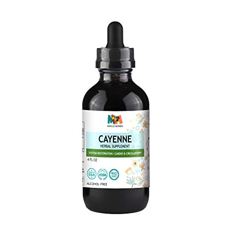 Cayenne Tincture Alcohol-Free Extract, Organic Cayenne Pepper (Capsicum annuum) (4 FL OZ)