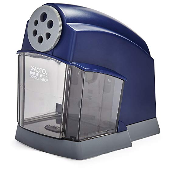 X-ACTO SchoolPro Classroom Electric Pencil Sharpener, Heavy Duty, Blue/Grey, Case of 6