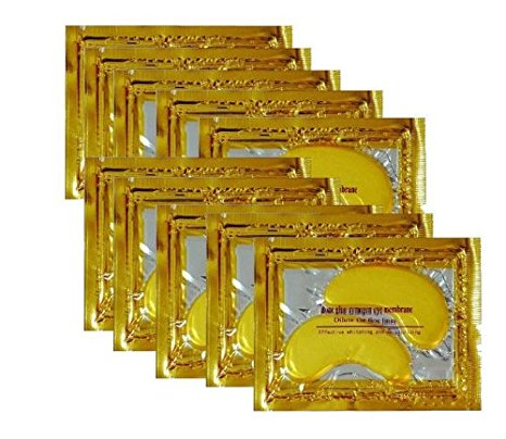 10/20/30/50/60/80/100 pairs wholesale New Crystal 24K Gold Powder Gel Collagen Eye Mask Masks Sheet Patch, Anti Ageing Aging, Remove Bags, Dark Circles & Puffiness, Skincare, Anti Wrinkle, Moisturising, Moisture, Hydrating, Uplifting, Whitening, Remove Blemishes & Blackheads Product. Firmer, Smoother, Tone, Regeneration Of Skin. Suitable For Home Use Hot or Cold. (30 pairs)