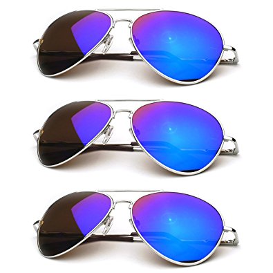 zeroUV - Premium Full Mirrored Aviator Sunglasses w/ Flash Mirror Lens