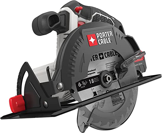 PORTER-CABLE 20V MAX* 6-1/2-Inch Cordless Circular Saw, Tool Only (PCC660B)