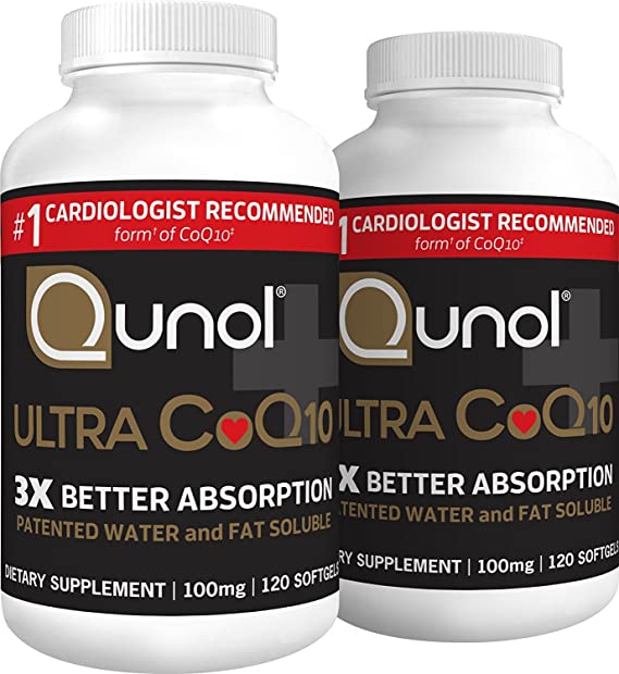 Qunol Ultra CoQ10 100mg, 3x Better Absorption, Patented Water and Fat Soluble Natural Supplement Form of Coenzyme Q10, Antioxidant for Heart Health, 240 Count Softgels