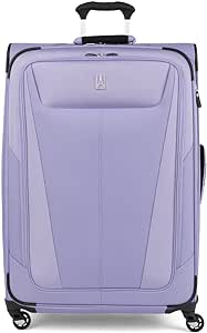 Travelpro Maxlite 5 Softside Expandable Checked Luggage with 4 Spinner Wheels, Lightweight Suitcase, Men and Women, Violet, Checked Large 29-Inch