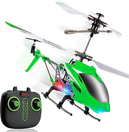 Syma Wind Hawk Remote Control Helicopter - Indoor RC Helicopter with Altitude Hold, LED Lights, Extended Flying Range, Multiple Flying Speeds for Adults and Kids, Includes Rechargeable Battery (Green)