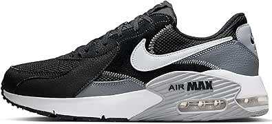 Nike Men's Air Max Excee Road Running Shoe, Black/White/Dark Obsidian/Wolf, 6 UK