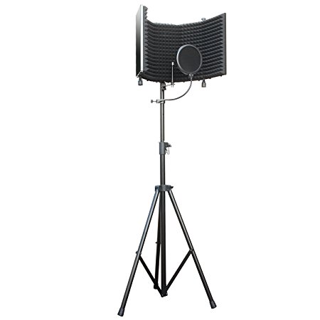 AxcessAbles SF-101KIT Recording Studio Microphone Isolation Shield With Stand