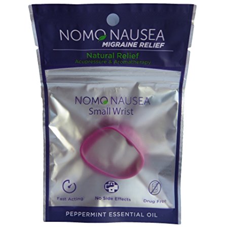 MIGRAINE RELIEF/HEADACHE RELIEF - NoMo Migraine - Peppermint Aromatherapy & Acupressure Small Size Adults Wristband – Purple