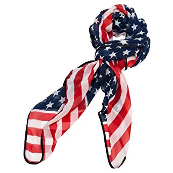 REINDEAR Trendy American Flag Chiffon Soft Scarf long Wrap Shawl US Seller
