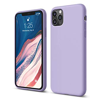 elago iPhone 11 Pro Max Silicone Case |Lavender| - Premium Liquid Silicone, Raised Lip (Screen & Camera Protection), 3 Layer Structure, Full Body Protection, Flexible Bottom