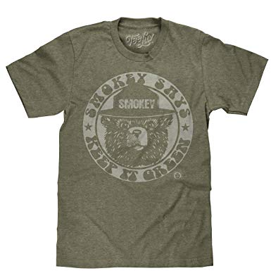 Tee Luv Smokey Bear T-Shirt - Keep It Green Retro Smokey Bear Shirt