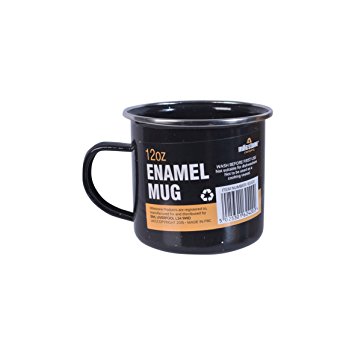 Milestone Crockery Enamel Mug - Black, 12 oz