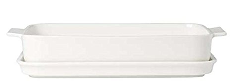 Clever Cooking Rectangular Baking Dish with Lid by Villeroy & Boch - Premium Porcelain Baking Dish - Made in Germany - Dishwasher and Microwave Safe - 11.75 x 9.5 Inches