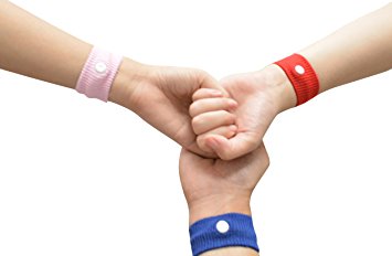 Pair of Acupressure Anti-nausea Motion Sickness Relief Wristbands (Pink) ★ Great for Controlling Nausea Due to Morning Sickness, Motion Sickness or Chemotherapy ★ 8 Colors ★ Nausea Relief Bracelet