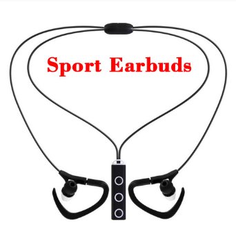 Bluetooth Headphones eBus Professional Sport Wireless Earbuds V41 with Microphone Superb Stereo Sound Universal Headsets Sweatproof Easy Pairing all Smart Phones and computers devices Black