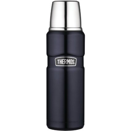 Thermos Stainless Steel King 16 Ounce Compact Bottle Midnight Blue