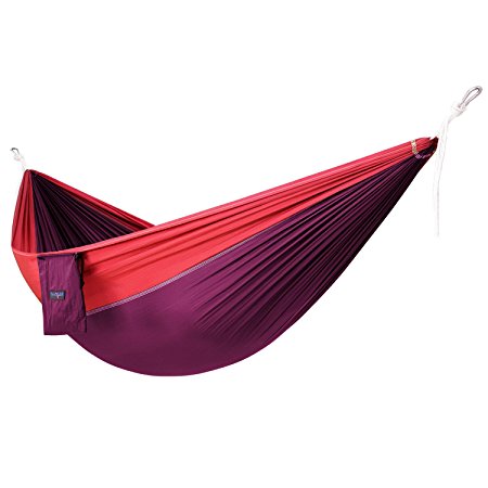 Yes4All Lightweight Camping Hammock with Carry Bag – Multi Color Available (Single) & Tree Strap (Optional)