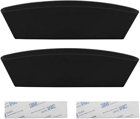 Trendbox 1 Pair Car Seat Slit Side Gaps Fills Pocket Catch Catcher Storage Organizer Box Bag Phone Holder with Non-Slip Stickers Universal for Tidying - Black