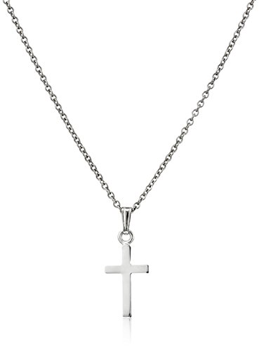 Sterling Silver Children's Petite Cross Pendant, 13"