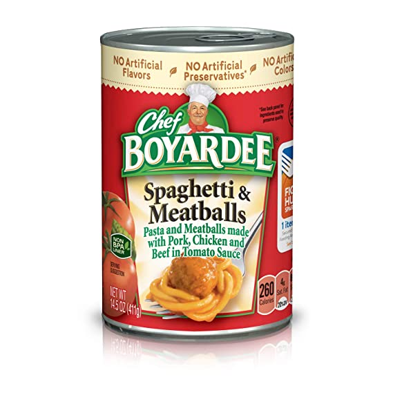 Chef Boyardee Spaghetti and Meatballs, 4-pack, 58 oz