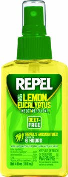 Repel Lemon Eucalyptus Natural Insect Repellent 4-Ounce Pump Spray, Case Pack of 6