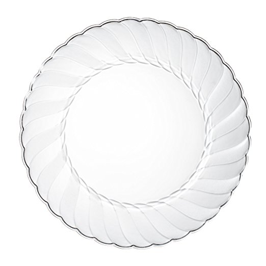 Premium Clear Plastic Plates By Alpha & Sigma - 100pcs 9" Food Grade Clear Plastic Plates - Washable & Reusable - Perfect For Birthdays, Parties, Celebrations, Picnics, Buffets, Catering & More