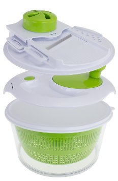 Freshware KT-504 9-in-1 Salad Spinner Set with Mandoline Slicer and Storage Lid