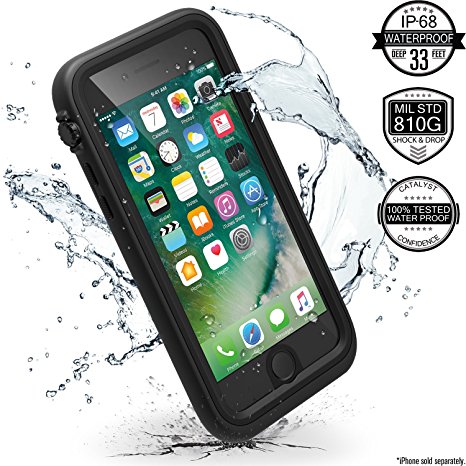 Catalyst Water Proof Shock Resistant Case for Apple iPhone 7 (Stealth Black)