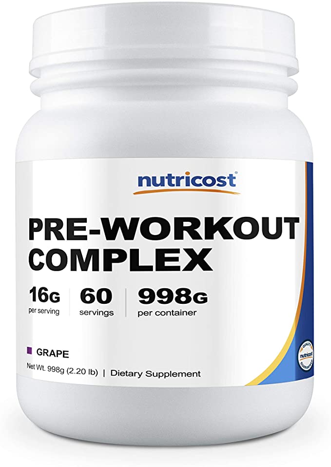 Nutricost Pre-Workout Complex Powder Grape (60 Serv)