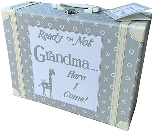 Child To Cherish Visit Grandma Kid's Suitcase, Includes Blanket, Grey